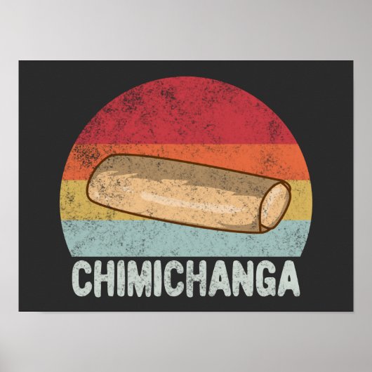 Retro Chimichanga Lovers Gift Poster (Voorkant)