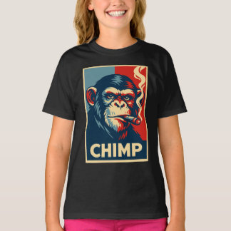 Retro Chimp smoking Cigar Poster T-shirt