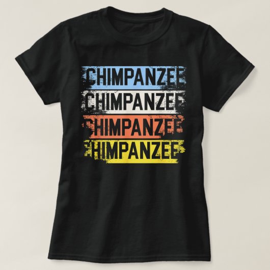 Retro Chimpansee Chimp Monkey Lover Ape Chimpansee T-shirt (Design voorkant)