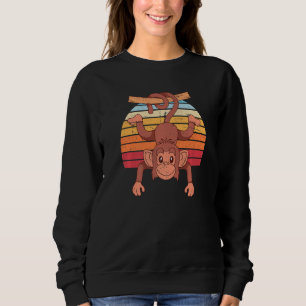 Retro chimpansee dierentuin aap Cute Monkey Trui