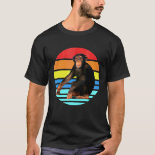Retro Chimpansee Monkey Wilde Westen T-shirt