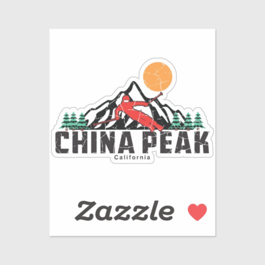 Retro China Peak Ski Sticker (Vel)