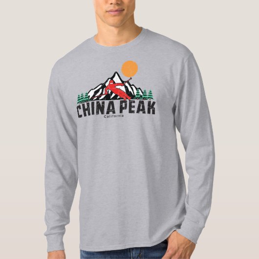 Retro China Peak Ski T-shirt (Voorkant)