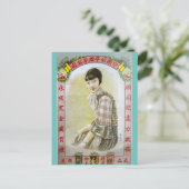Retro China Sigarette Ad met Flapper Briefkaart (Staand voorkant)