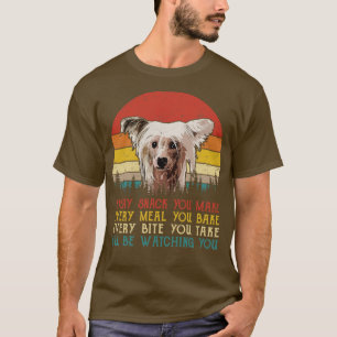Retro Chinese Crested Elke Snack die je maakt Elke T-shirt