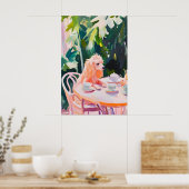 Retro Chinese Crested Hond Poster, Chinese Crested Poster (Keuken)