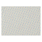 Retro Chinoiserie Blue Butterflies Blush Ivory Tafelkleed (Voorkant (Horizontaal))