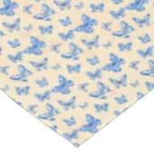 Retro Chinoiserie Blue Butterflies Blush Ivory Tafelkleed (Gekanteld)