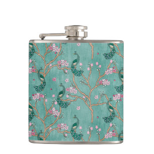 Retro Chinoiserie Hip Flask Heupfles