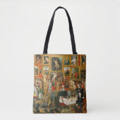 Retro Chique  Art Elegant Goud Monogrammed Tote Bag (Voorkant)