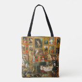 Retro Chique  Art Elegant Goud Monogrammed Tote Bag (Achterkant)