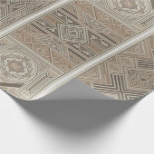 Retro chique geometrisch elegant stampatroon cadeaupapier (Hoek)