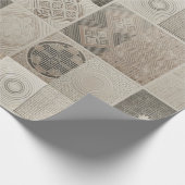 Retro chique geometrisch elegant stampatroon cadeaupapier (Hoek)