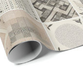 Retro chique geometrisch elegant stampatroon cadeaupapier (Rol Hoek)