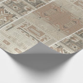 Retro chique geometrisch elegant stampatroon cadeaupapier (Hoek)