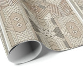 Retro chique geometrisch elegant stampatroon cadeaupapier (Rol Hoek)