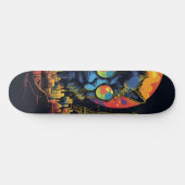 Retro chique Pop Art Parijse katachtige Persoonlijk Skateboard (Horizontaal)