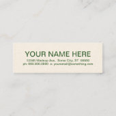 retro CHIROPRACTOR Mini Visitekaartje (Achterkant)