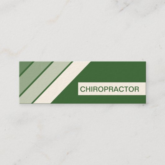 retro CHIROPRACTOR Mini Visitekaartje (Voorkant)