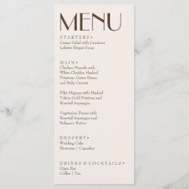 Retro Chocolade Bruin Oud Geld Fancy Bruiloft Menu