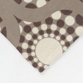 Retro chocolade druppels dot mandala ogee fleece deken (Hoek)