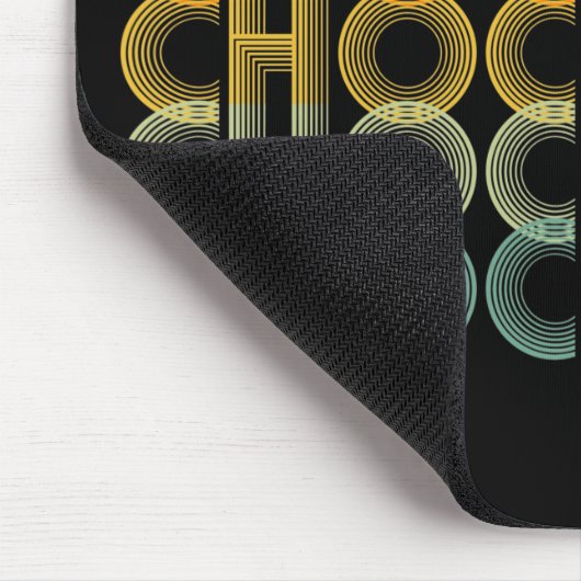 Retro Chocolade-regenboogkleur Muismat (Hoek)