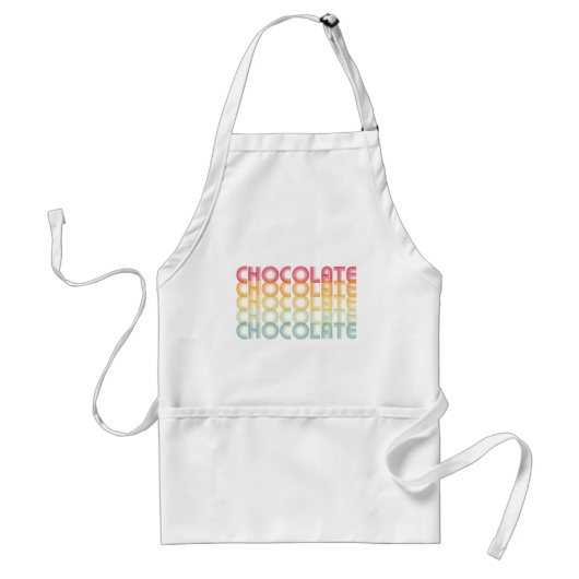 Retro Chocolade-regenboogkleur Standaard Schort (Voorkant)