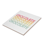 Retro Chocolade-regenboogkleur Tegeltje (Zijkant)