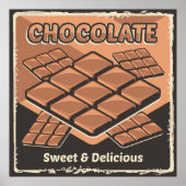 retro  chocolade snoep business poster (Voorkant)