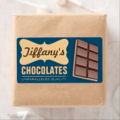 Retro | Chocolade Winkel | Handgemaakte Chocolade Etiket (Insitu)
