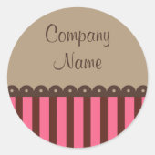 Retro Chocolade Zakelijke Stickers (Voorkant)