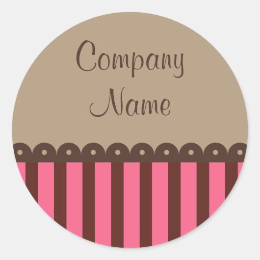 Retro Chocolade Zakelijke Stickers (Voorkant)