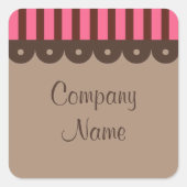 Retro Chocolade Zakelijke Stickers (Voorkant)