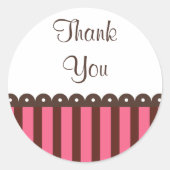 Retro Chocolate Dank je Stickers (Voorkant)