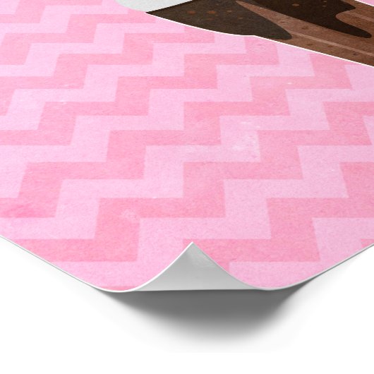 Retro Chocolate Ice Cream Shake Poster (Hoek)