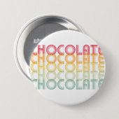 Retro Chocolate Rainbow Color Button (Voorkant /achterkant)
