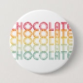 Retro Chocolate Rainbow Color Button (Voorkant)