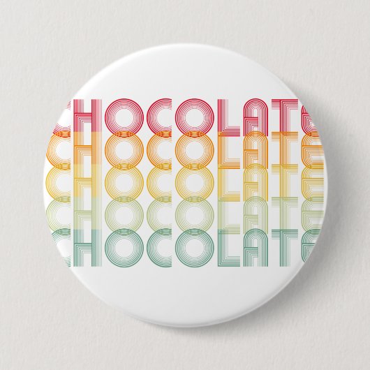 Retro Chocolate Rainbow Color Button (Voorkant)