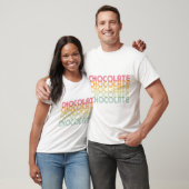 Retro Chocolate regenboogkleur T-shirt (Unisex)