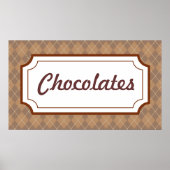Retro Chocolates Sign. Poster (Voorkant)