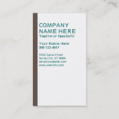 retro-cholocatiestrepen visitekaartje (Achterkant)