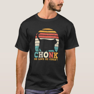 Retro  Chonk Cat Scale Kitten Fat Chubby C T-shirt