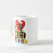 Retro Choo Kies mij Valentijnsdag Koffiemok (Voorkant links)