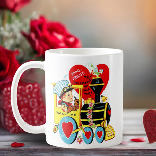 Retro Choo Kies mij Valentijnsdag Koffiemok