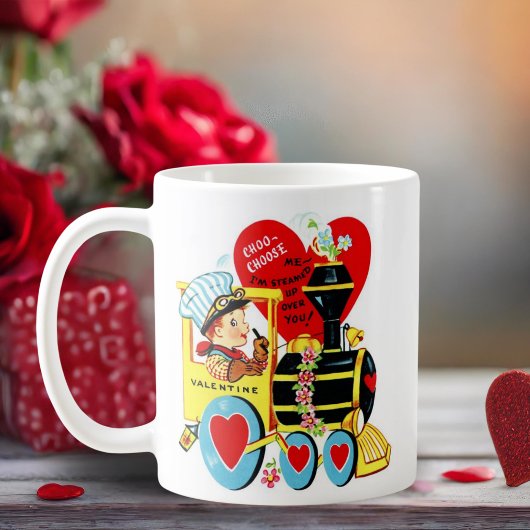 Retro Choo Kies mij Valentijnsdag Koffiemok