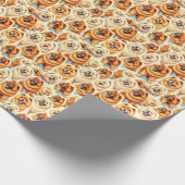 Retro Chow-Chow Naadloos Patroon Cadeaupapier (Hoek)