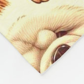 Retro Chow-Chow Naadloos Patroon Fleece Deken (Hoek)