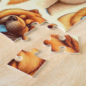 Retro Chow-Chow Naadloos Patroon Legpuzzel (Zijkant)