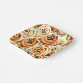 Retro Chow-Chow Naadloos Patroon Papieren Bordje (Gebogen)