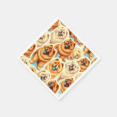 Retro Chow-Chow Naadloos Patroon Servet (Hoek)